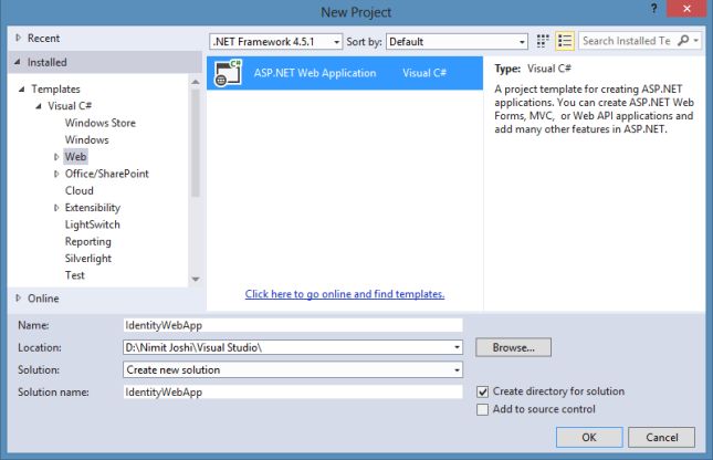 Creating ASP.NET Web Application